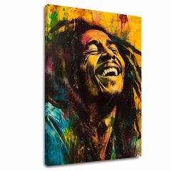 Εικόνα BOB MARLEY - Τζαμαϊκανό αστέρι | 100% πρωτότυπο ακρυλικό ζωγραφισμένο