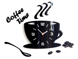 Ρολοι τοιχου COFFE TIME 3D BLACK NH045-black