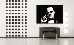 Χειροποίητος πίνακας ζωγραφικής POP ART THE GODFATHER VITO CORLEONE 70x100 cm