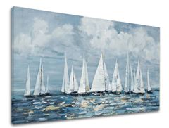 Ζωγραφική σε καμβά PLACHETNICE ON THE SEA 120x60 cm